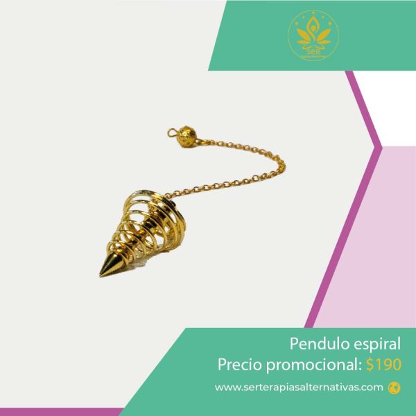 Péndulo espiral color oro